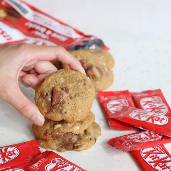 Kit Kat Hazelnut Cookies