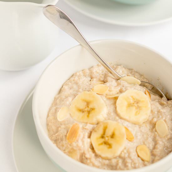 Banana Almond Overnight Quinoa