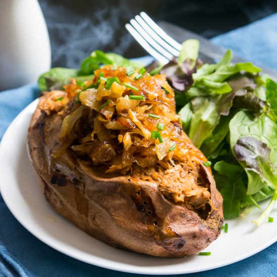 Pulled Pork Stuffed Sweet Potato