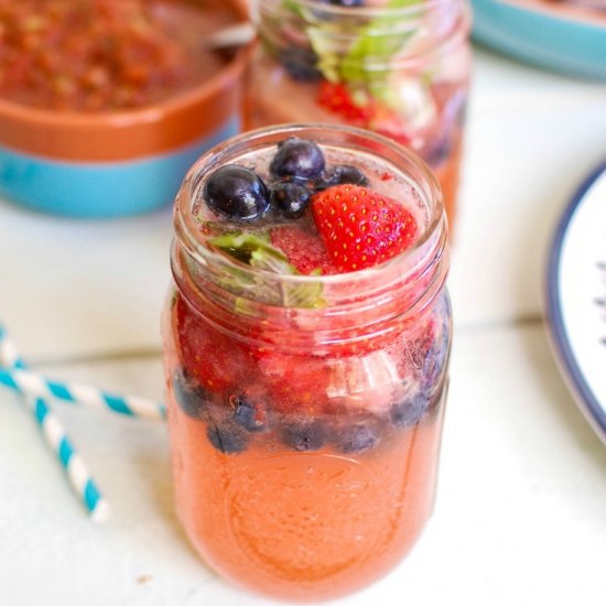 Strawberry Blueberry Lemonade Spritzer