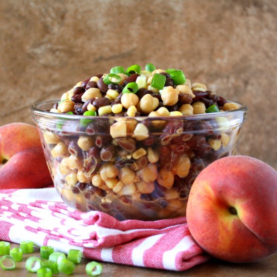 Chipotle-Peach Three-Bean Salad