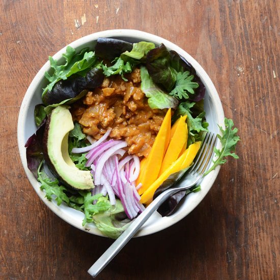 Mango Turkey Sloppy Joe Salad Bowls