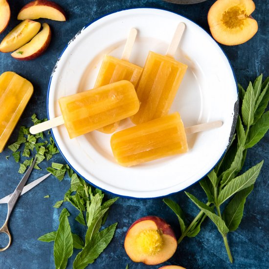 Peach Ginger Mint Paletas