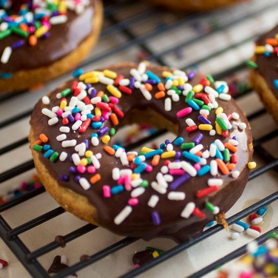 Baked Confetti Donuts