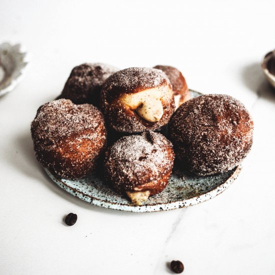 White Chocolate Tiramisu Doughnuts