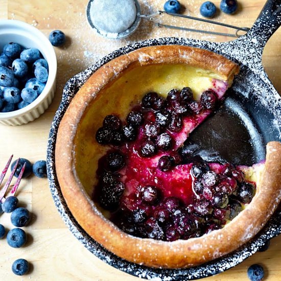 Dutch Baby with Blueberries