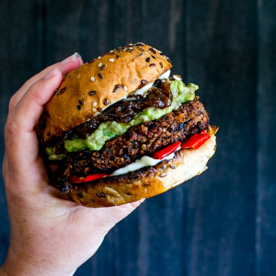 Black Bean Walnut Burgers