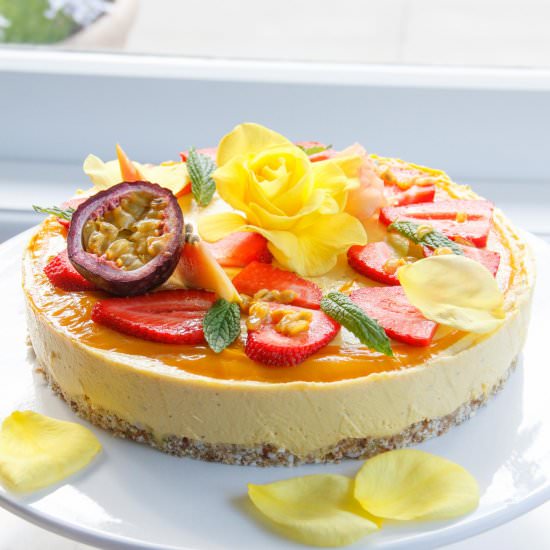 Raw Mango Passionfruit Cake