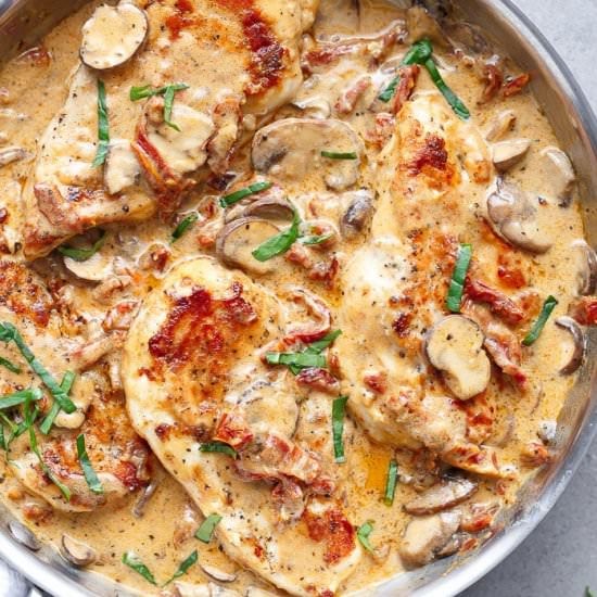 Sun Dried Tomato Parmesan Chicken