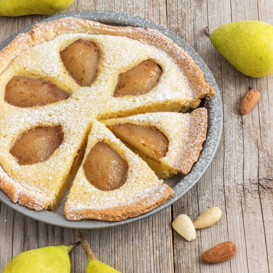 Rustic Pear Frangipane Tart