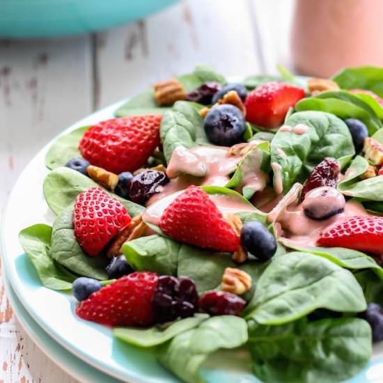 Summer Berry Spinach Salad