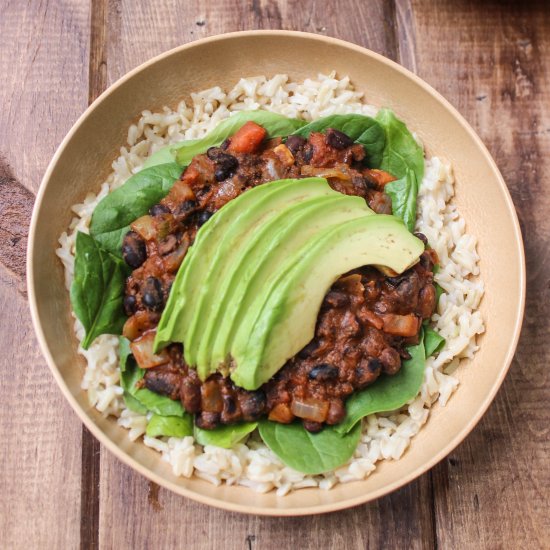 Dressed-Up Black Beans & Rice