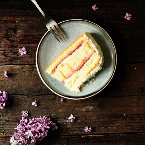 Rhubarb-Strawberry Cake