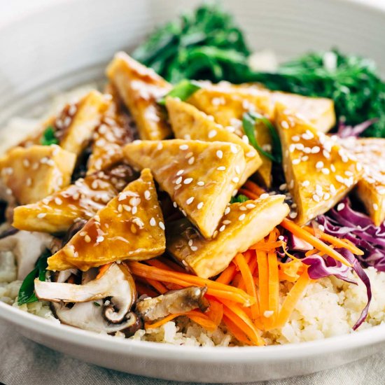 Tofu Bowl with Cauliflower Rice