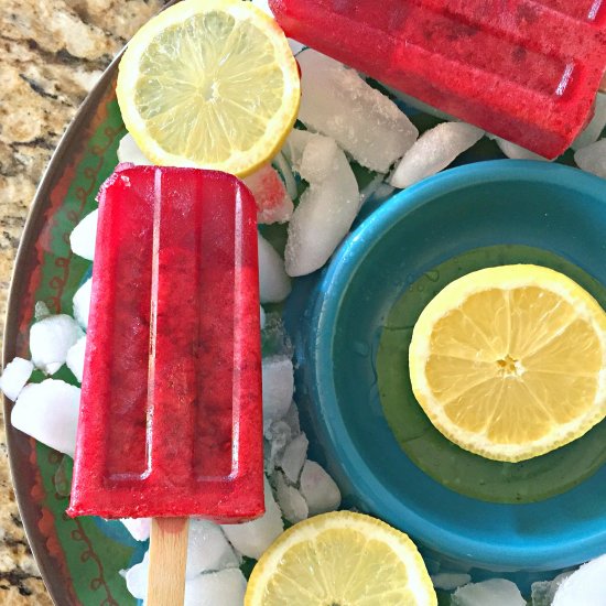 Raspberry Pomegranate Lemonade Pops