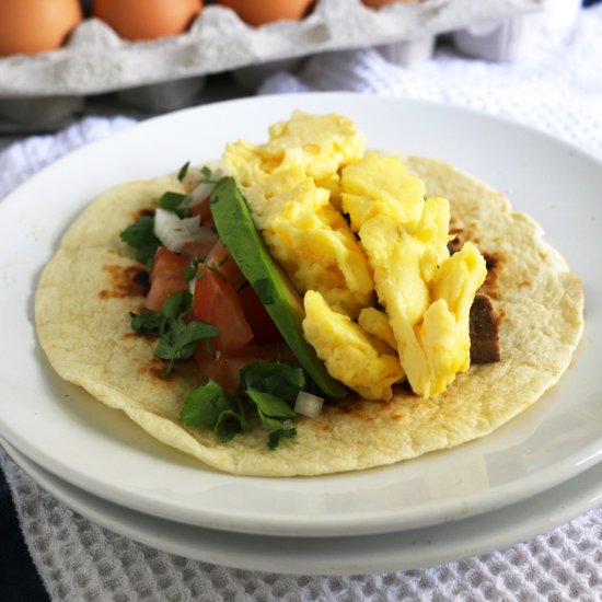 Steak and Egg Breakfast Tacos