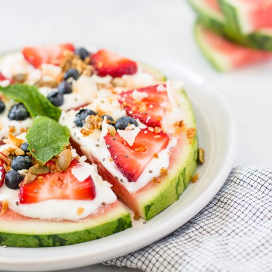 Vegan Watermelon Fruit Pizza