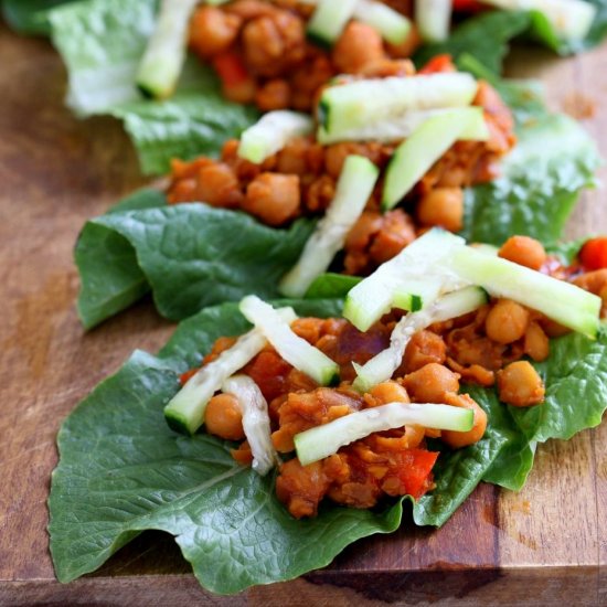 Sweet Spicy Gochujang Chickpeas