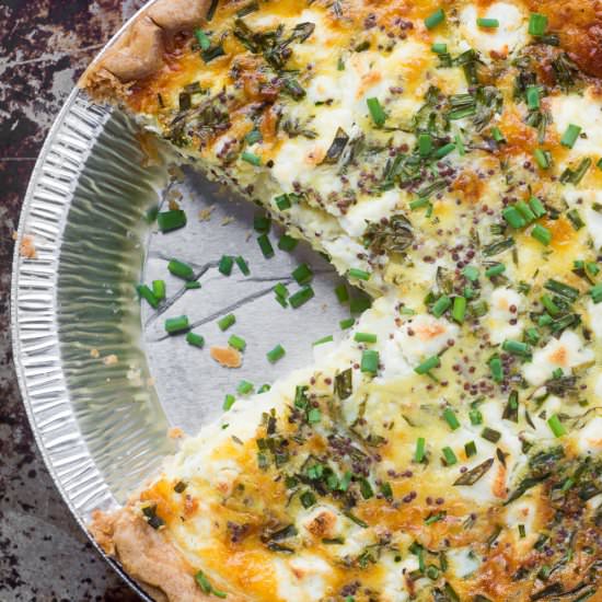 Sweet Onion and Herb Quiche