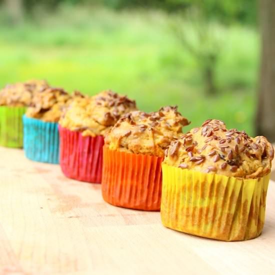 Raisin Walnut Carrot Muffins