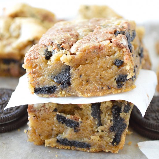 Browned Butter Oreo Nutella Blondie