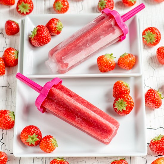 Strawberry Popsicles