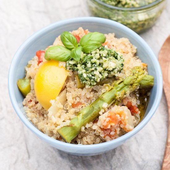 Lemon Asparagus Quinoa