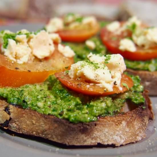 Bruschetta with Homemade Pesto