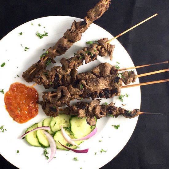 Beef Satay with Peanut Sauce