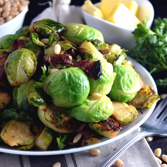 Buttery Brussels Sprouts with Bacon