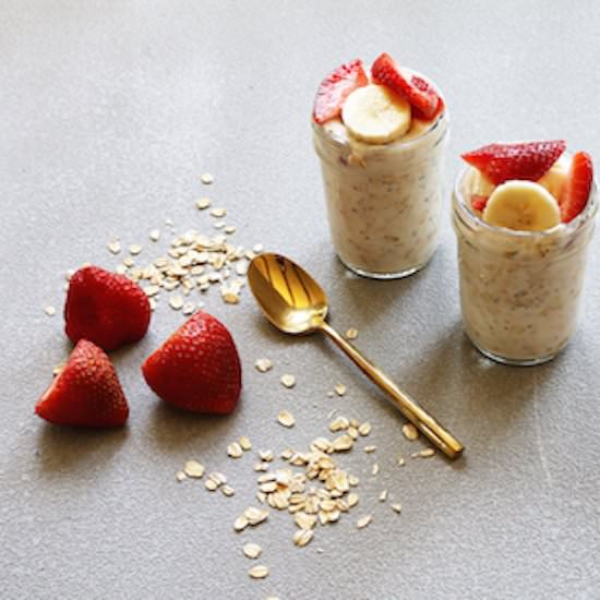 Strawberry + Banana Chilled Oatmeal