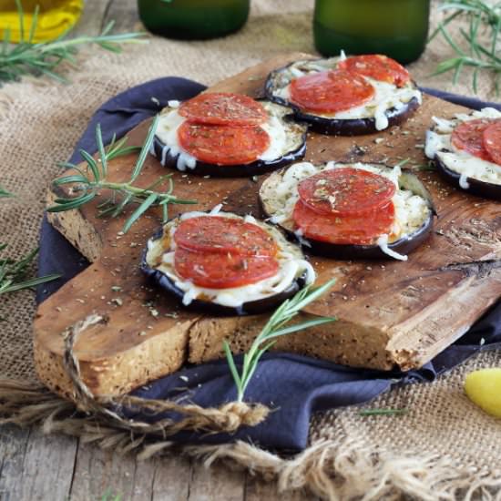 Eggplant pizzas