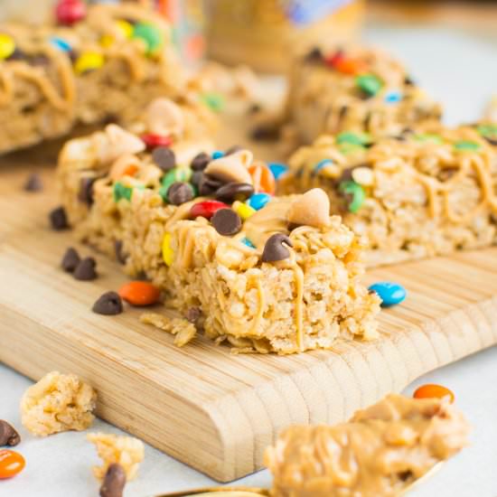 Monster Cookie Granola Bars