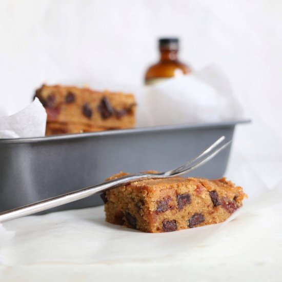 Cherry Chocolate Gooey Blondies