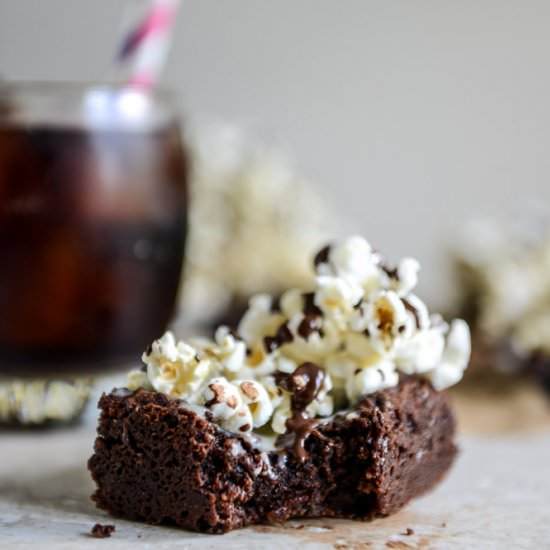 Buttered popcorn crunch brownies