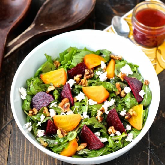 Roasted Beet & Arugula Salad