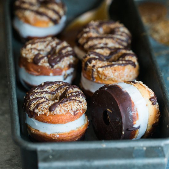 Samoa Donut Ice Cream Sandwich