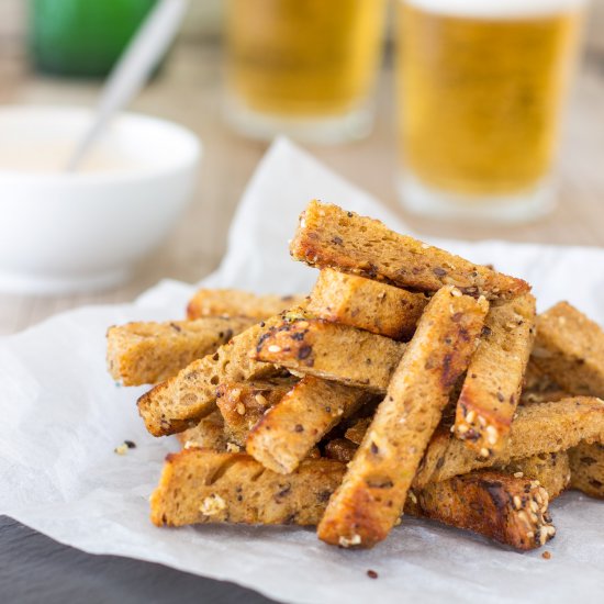 Dry-Fried Garlic Sourdough Soldiers