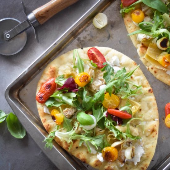 Goat Cheese Artichoke Flatbread