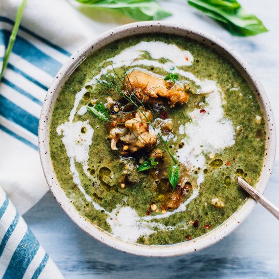 Creamy Vegan Nettles Soup