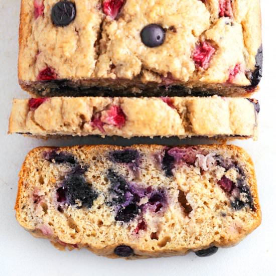 Strawberry Blueberry Banana Bread