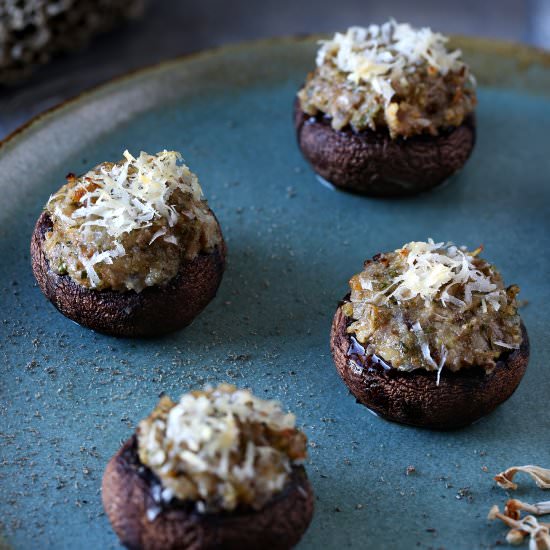 Stuffed portobello mushrooms