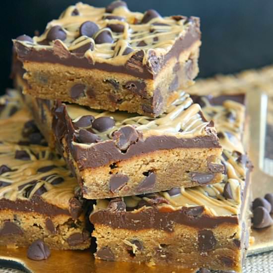 Chocolate Peanut Butter Blondies