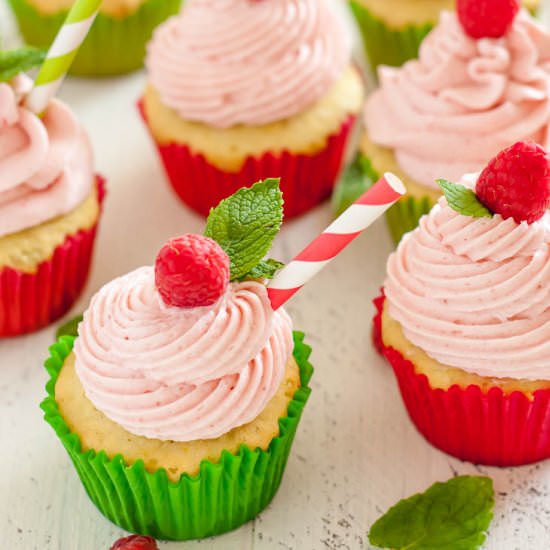 GF Raspberry Lime Mojito Cupcake