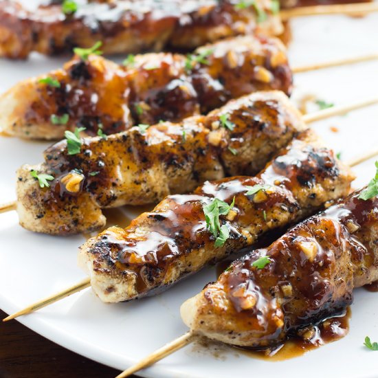 Apricot & Ginger Chicken Skewers