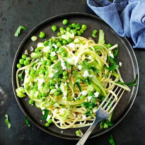 Pasta with Shaved Asparagus