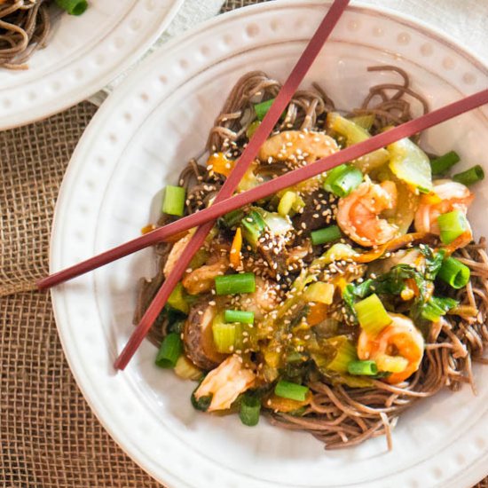 Shrimp & Soba Stir-Fry