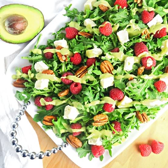 Raspberry Brie Salad w/ Avocado