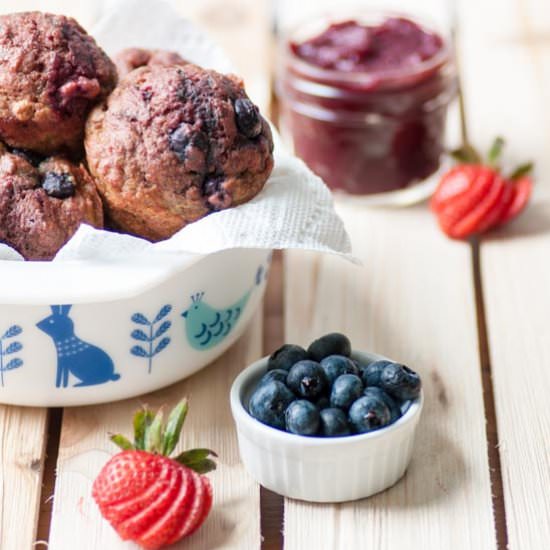 Berry Beet Muffins