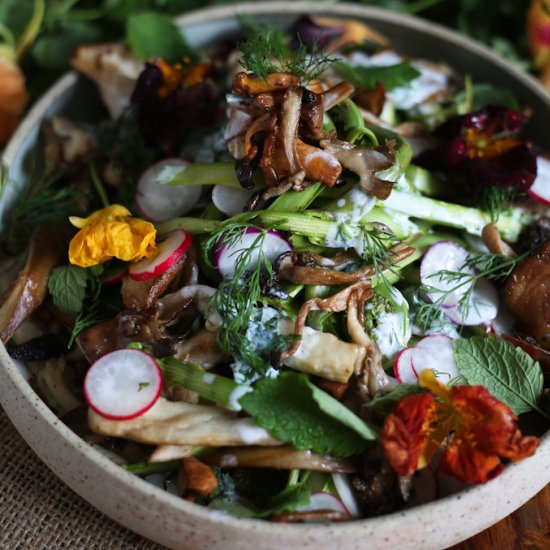 Spring Fiddlehead Salad